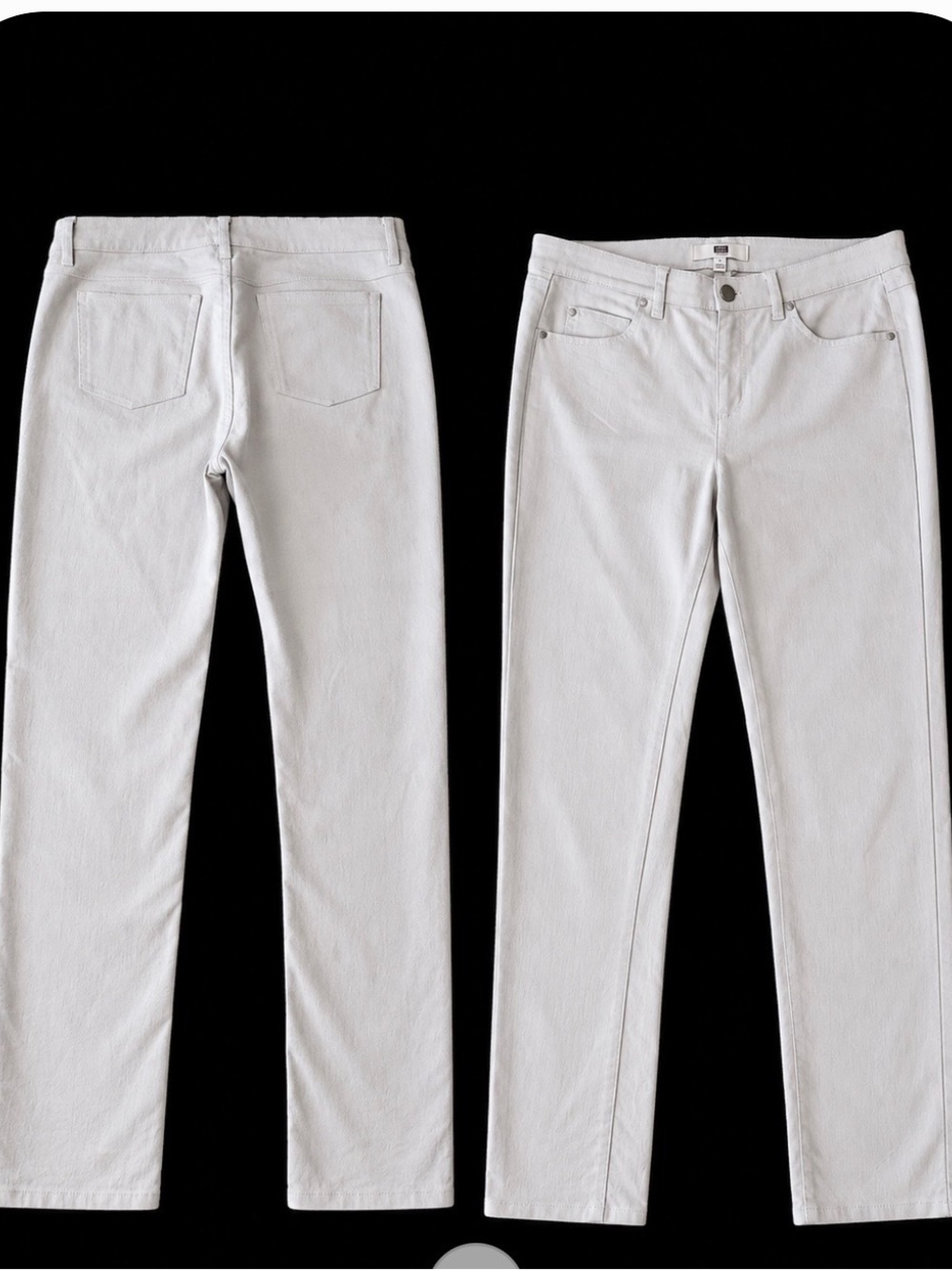 Etcetera Women's Straight Leg Jeans in Light Gray
